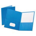 Oxford Two Pocket File Folder 8-1/2 x 11", Lt. Blue, PK25 57501